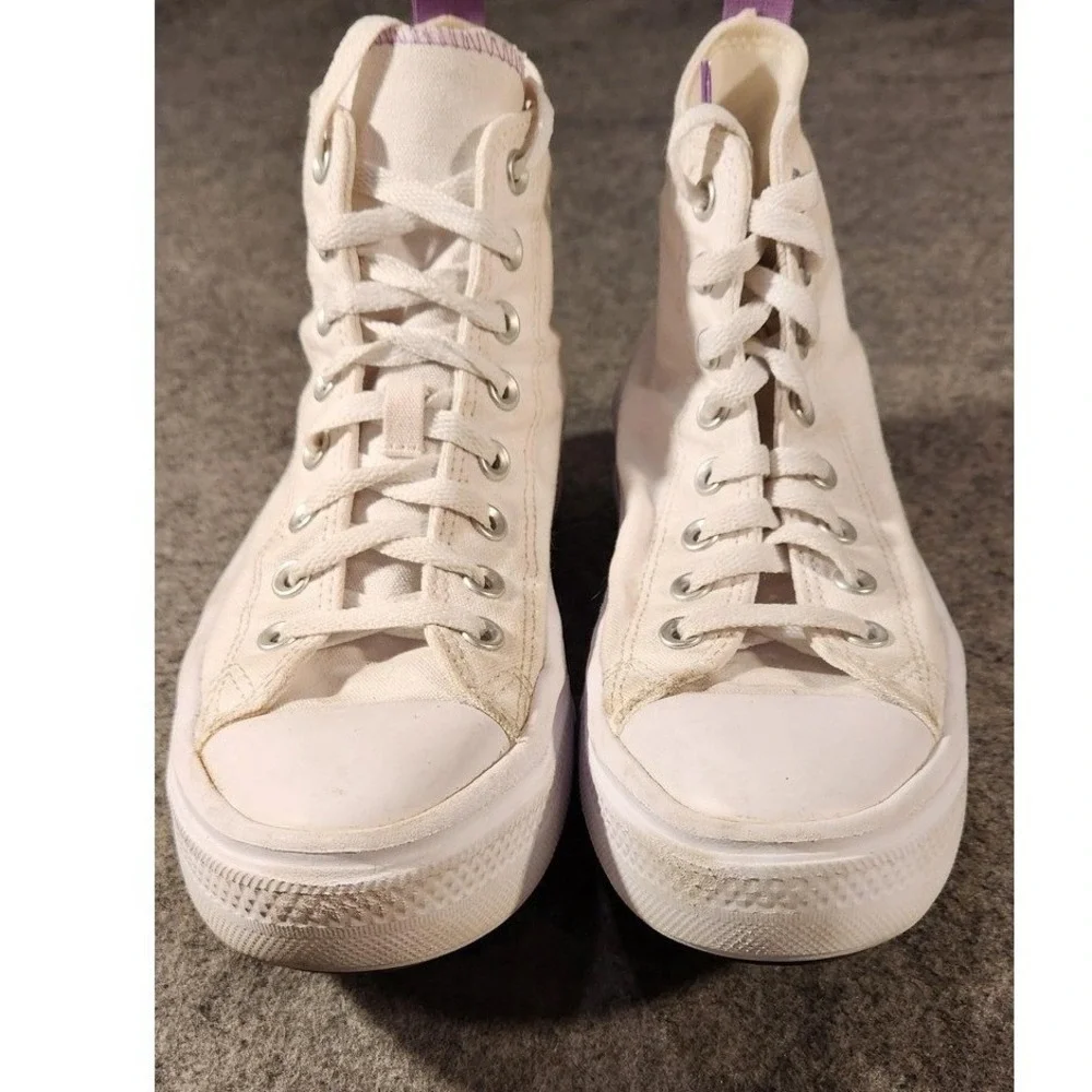 Converse Chuck Taylor All‎ Star Move Shoes Kids Size 6 White Platform High Top